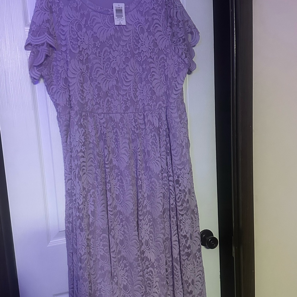 Torrid Lavender Lace Dress
